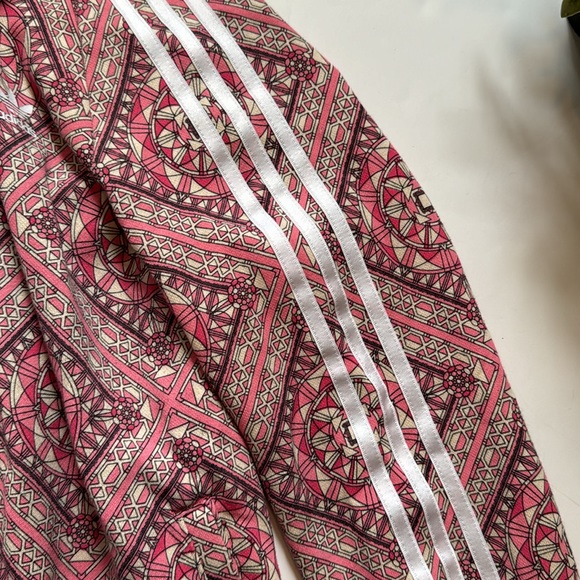 Adidas Pink Geometric Print Zip Up Track Jacket XL (UK 14-15Y) - Picture 7 of 7
